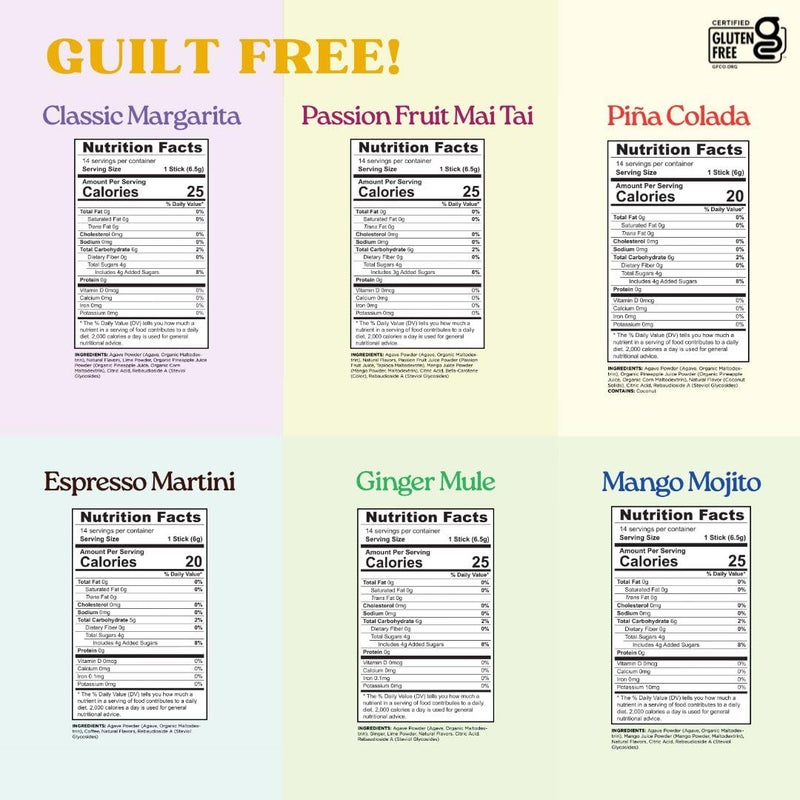 Maud's Mixers Variety Pack Cocktail Mix, 12 ct, Mocktail Non-Alcoholic Drinks - Made with Real Agave - Low Calorie, Low Sugar, Easy to Mix - Image 2